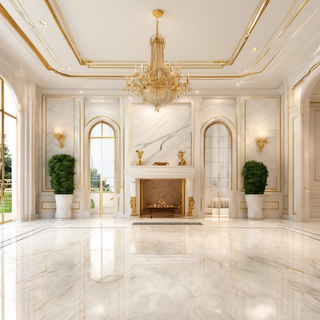 Real estate background image- Royal home, luxurious home, white and golden home, marble home, Schindler 